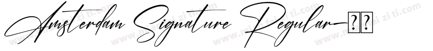 Amsterdam Signature Regular字体转换